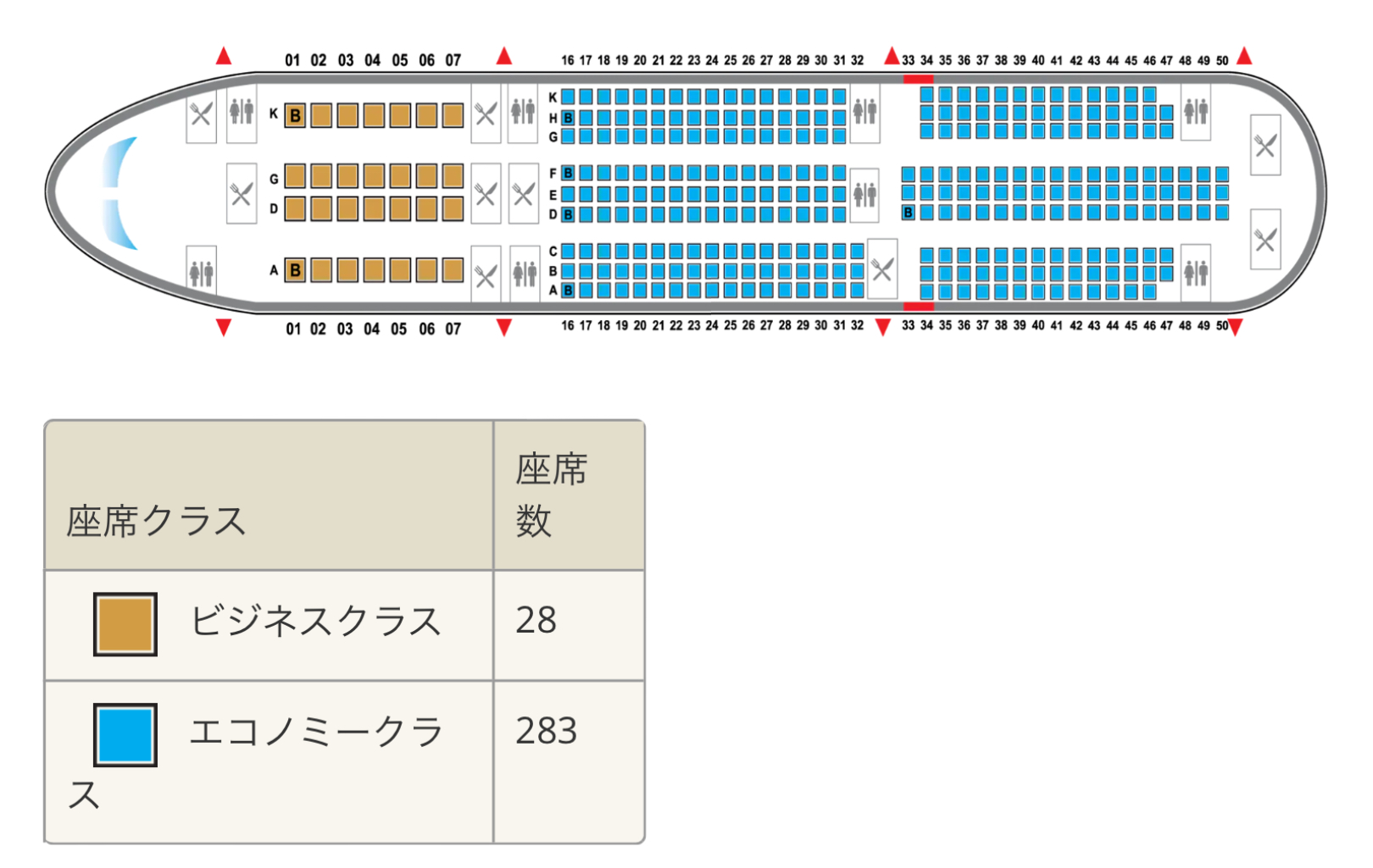 ベトナム航空B787シートマップ